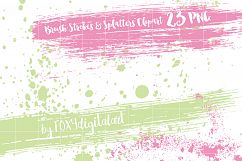 Watercolor Brush Strokes Clip Art Product Image 2