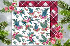 Christmas papers, jingle all the way, Scrapbook, holidays Product Image 2