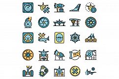 Aircraft repair icons set vector flat Product Image 1