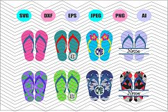 Flip Flops Svg Vector File Silhouette Vinyl Decal Product Image 1