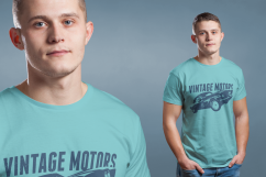 Crew Neck T-shirt Mock-up Male Version Product Image 3