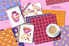 Watercolor cranberry cake patterns Product Image 3