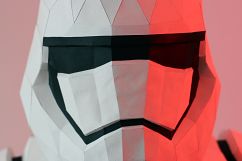Star Wars, Stormtrooper, Papercraft Stormtrooper Helmet, Paper Statue, Home Decor, 3D papercraft model, Rogue One, Last Jedi, lowpoly DIY Product Image 1