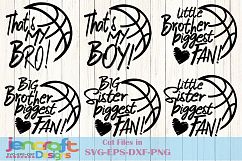 Basketball SVG - Biggest Fan SVG Big Little Sister Brother Product Image 1