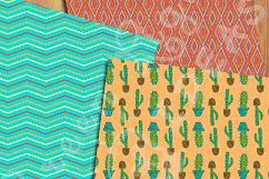 Cactus Digital Papers, Cacti Backgrounds, Southwest Patterns Product Image 2