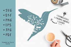 Hummingbird Silhouette - SVG DXF PNG EPS JPG PDF Cut File Product Image 2
