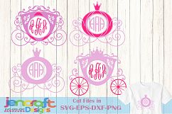 Princess Carriage SVG, Cinderella Carriage SVG Product Image 1