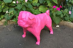 Pug Dog Papercraft, Paper Pug, Dog Statue, Puppy Pug, Paper Animals, Papertoy, Home Decor, Pug Dog, 3D papercraft model, lowpoly DIY, hobby Product Image 6