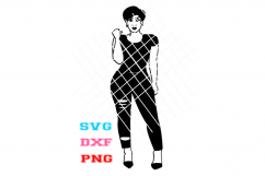 Short Hair Lady svg, Afro svg, Black girl svg Product Image 2
