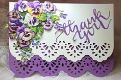 3D Pansies greeting card Product Image 1