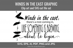 Winds in the East Clip Art and SVG Digital Cut File Set Product Image 1