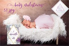 Baby Milestone Cards, 51 JPG files Product Image 1