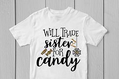 Will Trade Sister For Candy - Halloween SVG EPS DXF PNG Product Image 3