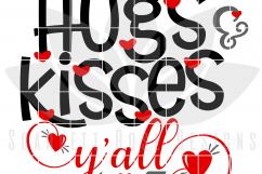 Hugs &amp; Kisses Y'all SVG Product Image 3