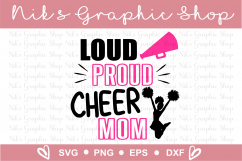 Cheer Mom Svg, Cheer Svg, Loud and Proud Svg, Cheerleader Product Image 2