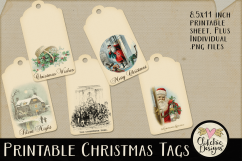Christmas Tags - Printable Vintage Christmas Tags Product Image 1
