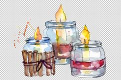 Christmas card PNG watercolor set Product Image 6