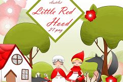 Little red riding hood clipart Product Image 1