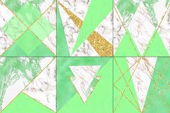 Mint, Marble &amp; Gold Glitter Digital Paper Product Image 2