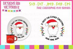 Father Christmas Treat Plate, Christmas, SVG, DXF, PNG Product Image 1