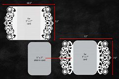 cricut wedding invitation gate-fold card laser cut rustic Product Image 2