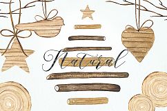 Natural winter. Watercolor clipart. Product Image 4
