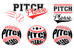 Pitch Please SVG Baseball SVG Funny Sayings SVG Qutoes SVG  Product Image 1