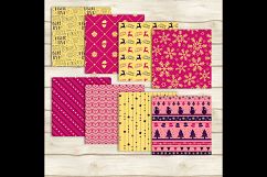 24 Pink and Purple Holiday Christmas Digital Papers Product Image 8