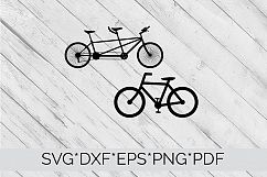 Tandem Bike and Single Bike  SVG Cutting File  Product Image 2