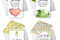 Boho Watercolor abstract Cactus Tropical clipart Product Image 10