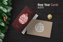 New Year cards&amp;Typography Product Image 1