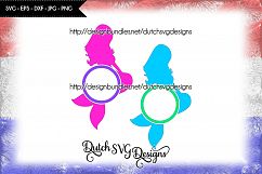 Mermaid monogram cut file, mermaid monogram svg Product Image 2