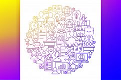 Human Resources Line Art Icons Product Image 2