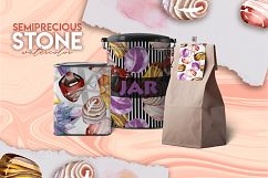 Semiprecious stone watercolor PNG set   Product Image 3
