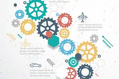 Gear Infographic vector design. Product Image 6
