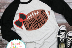 Dawgs Football with Bow Product Image 2