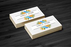 Orange and blue floral watercolor clip art collection.  Product Image 3
