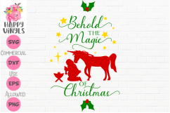 Christmas SVG Behold the Magic of Christmas by Happy Vinyls Product Image 1