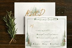 Watercolor Forest Wedding Invitation Suite Product Image 2