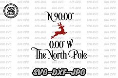 North Pole Coordinates SVG Product Image 1