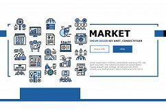 Market Research And Analysis Landing Header Vector Product Image 1
