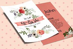 Double Sided Wedding Invitation Card Product Image 1