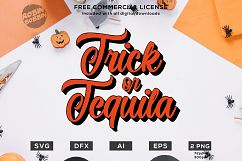Trick or Tequila Halloween Design SVG DXF EPS AI Product Image 1