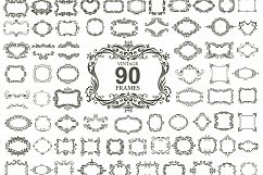 Set of vintage frames and monograms Product Image 11