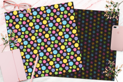 Rainbow Black Seamless Digital Patterns Product Image 7