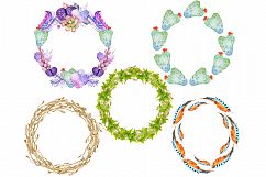 Boho Cactus and succulents Wreaths Product Image 2