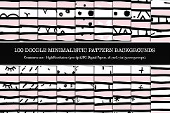 100 Doodle minimalistic fabric pattern backgrounds Product Image 1