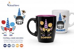 Unicorn SVG - Football Cheer Vector Cut Files Product Image 1