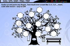 family tree clipart SVG template, EPS, Dxf, Png, Pdf, Jpg /family tree silhouette /hand drawn tree svg vector / Commerical &amp; personal use Product Image 2