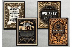 Set of 4 vintage cards for packing Product Image 1